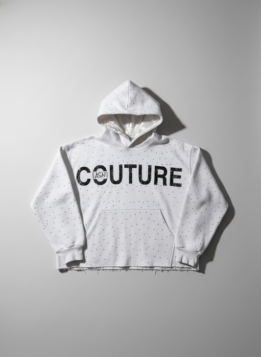 CONTRAST CROPPED HOODIE Editorial Image
